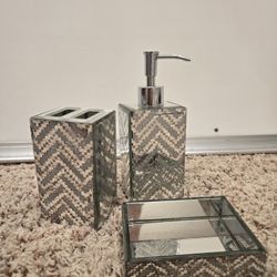 Bathroom Accessory Set Bundle: 3 Piece Bathroon Set