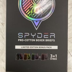 NWT Spyder men's pro-cotton boxer briefs 4 pack Size L