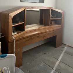 KING SIZE OAK HEADBOARD 