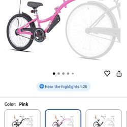 Wee Ride kazam Co Pilot Pink Kids Bike Trailer