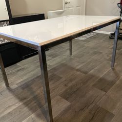 Modern White IKEA TORSBY Dining Table + Optional Chairs