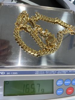 10K Gold Cuban Link Chain 24” — 165.7g