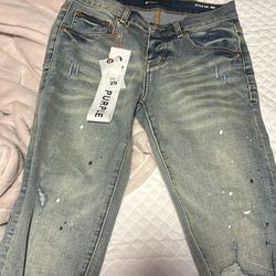 purple jeans
