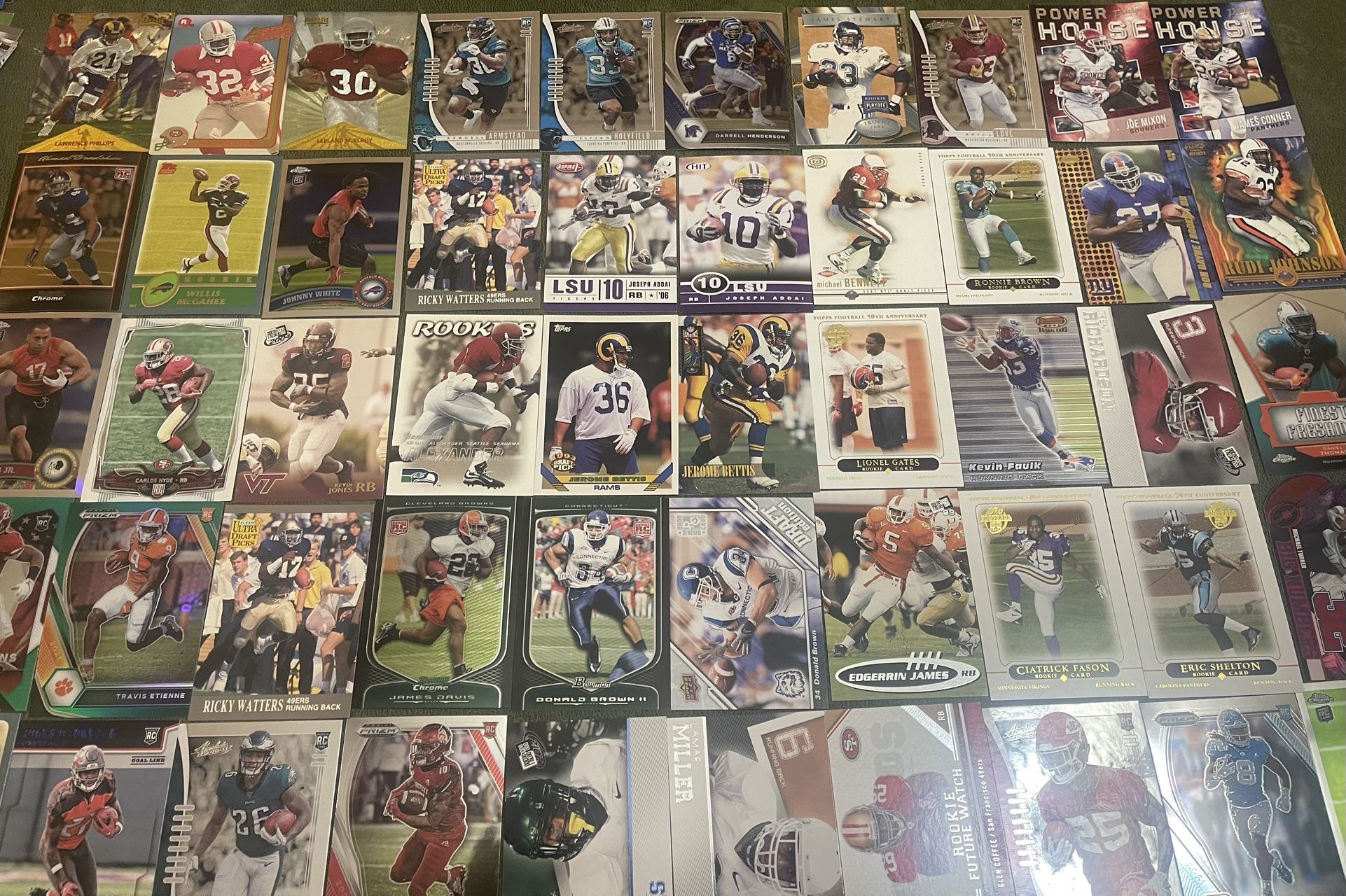 Lot Of 50 NFL Running Back Rookie Cards #1