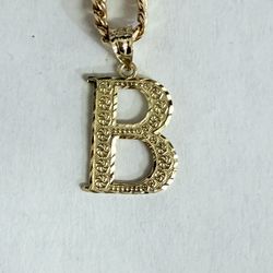 10K Gold “B” Charm