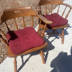 Wooden Lounge/Bar Chairs (2)