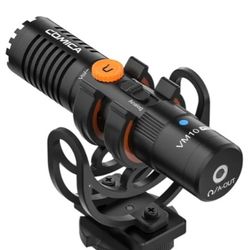 COMICA VM10 PRO Universal Video Microphone - Adjustable Gain, USB C Digital Output, Monitoring - Shotgun Mic for Camera, Smartphone, Tablet, PC 