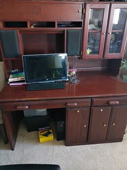 Ortona Redwood Office Desk... Real Wood.