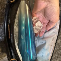 Insulated Purse Clutch, Luxury Tote Bag, Black, Faux Leather, Back Zioper Pocket by Sachi