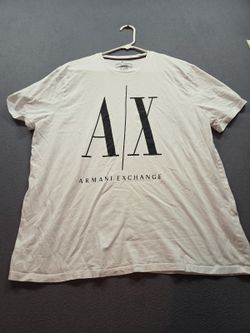 women's white Armani Exchange t-shirt size XXL