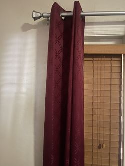 Set Of 2 Blackout Window Panels 38” Wide 7 Feet Long