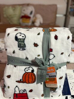 Snoopy fall blanket