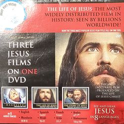 Three Jesus films on DVD.