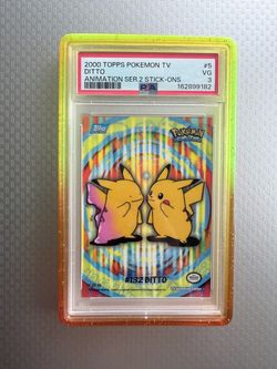 2000 Topps Pokémon TV Ditto #5 PSA 3 Stick-On Card