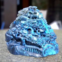 Gorgeous Labradorite Landscape Carving