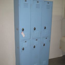 Vintage LOCKER School Locker - 6 Door   Vintage School Lockers (Approx. 36" x 12" x 72")