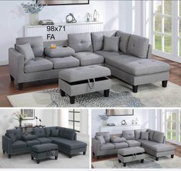 $390 sectional with ottoman -brown $399