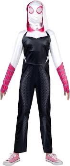 Spider-Verse Ghost Spider Gwen Kids' Halloween Costume Jumpsuit w/Mask
