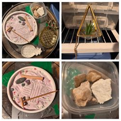 Decor Set Zen Garden Kit, Hanging Terrarium, and Pineapple Trinket Dishes