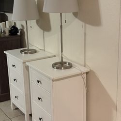 Nightstands With Adjustable Lamps 