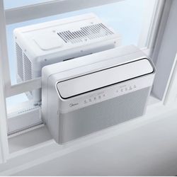 AC - Midea 8,000 BTU U-Shaped Smartphone Window Air Conditioner Cools up to 350 sq. ft.