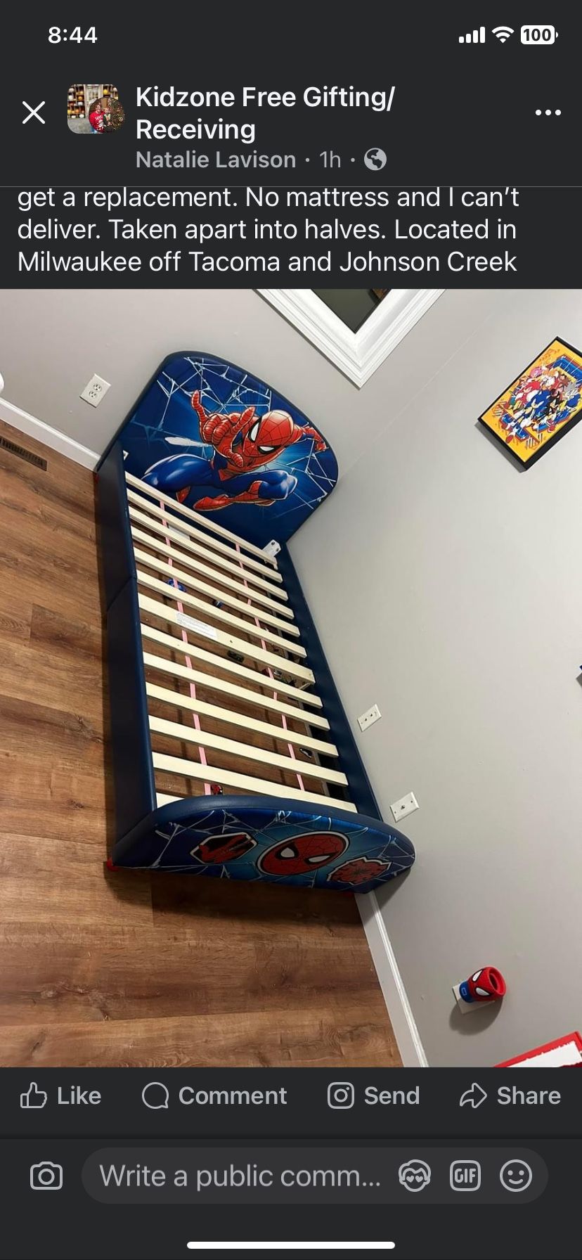 Spiderman Twin Bed Frame 