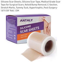 Silicone Scar Sheets, Silicone Scar Tape, Medical Grade Scar Tape for Surgical Scars, Keloid Bump Removal, C-Section, Stretch Marks, Tummy Tuck, Hyper
