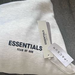 White essential fear of god hoodie