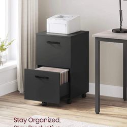 2-Drawer File Cabinet with Wheels