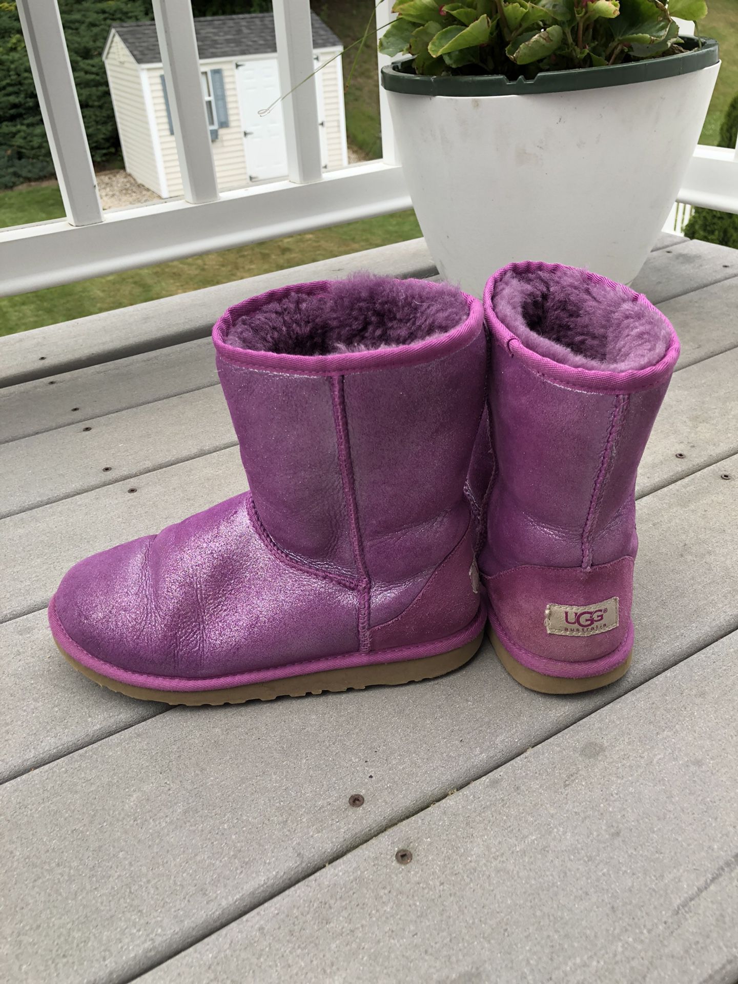 Purple Metallic UGG Boots Size 6 