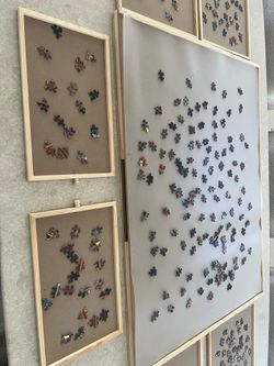Jigsaw 🧩 puzzle board with 6 drawers and plastic cover