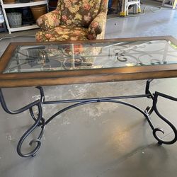 Glass Topped Table