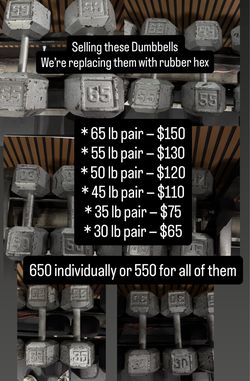 Pair of 30,35,45,50,55,65 LBS