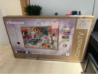 Hisense 75’’ Canvas TV with broke screen - Free