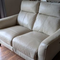 Leather Reclining Loveseat