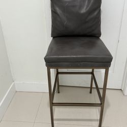 Bar Stools Chair Leather Set Of 4