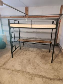Twin bed loft and desk / mattress included