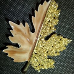 Vintage BSK leaf Pin