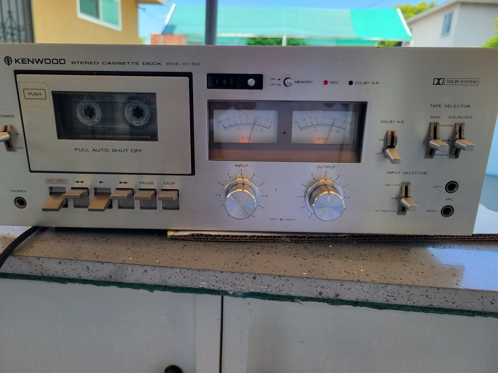Vintage Cassette Deck Kenwood Model KX-830 .