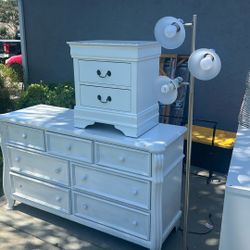 Solid Wood White Dresser 