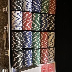 Poker Set With 3 Sets Of Cards