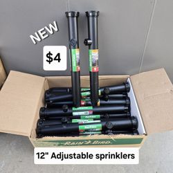 New 12" Rain Bird Adjustable Spray Pattern Sprinklers Only $4 Each 