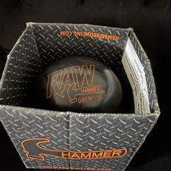 Hammer Raw Hammer- Black Bowling Ball, Used, 15lb, Single Drilled
