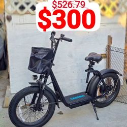 Caroma Foldable Electric Scooter Adults, 20" Fat Tire Electric Bike with 48V Battery, Up to 30Miles & 20MPH, Adult Electric Bicycles for Commuting