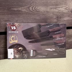 Knife & Cleaver Set + Scissors & Potato Peeler