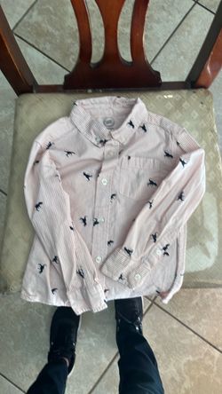 Kids Pink Striped Button-Down Shirt