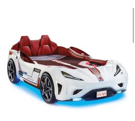 Cilek GTS Twin sized Race Car Bed with Lights