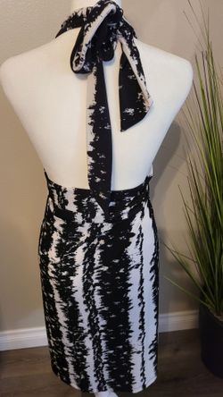 Black and White Halter Dress Size XL
