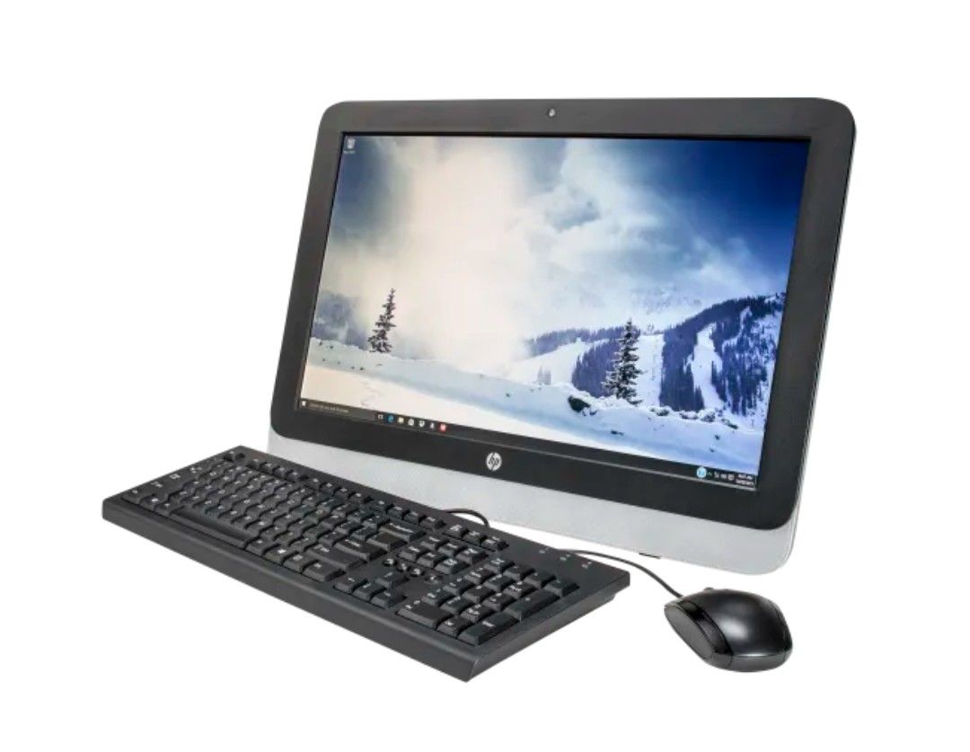 HP 18 Inch All In One Desktop PC AMD Duo Core 4 GB RAM 500 GB HD DVDRW Webcam Wi-Fi Windows 10 Professional 