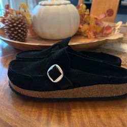 Black Suede Birkenstock Size 38